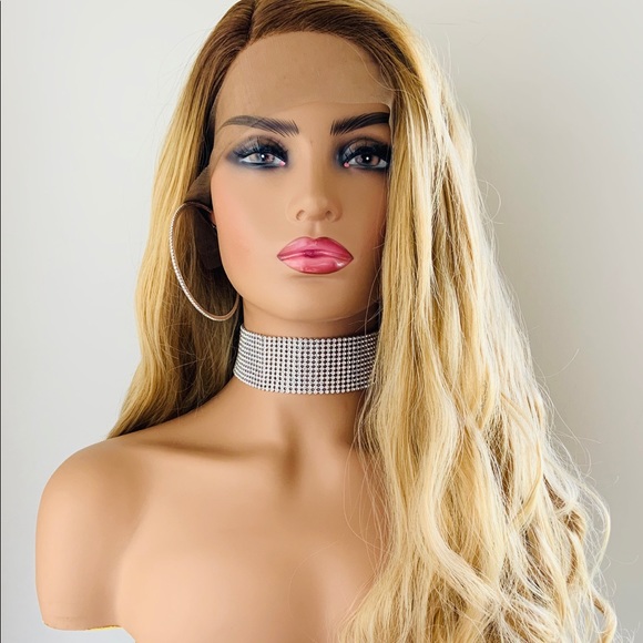 26” Ombre Honey Blonde 13x2.5 Lace Front Synthetic Wig - Picture 9 of 16